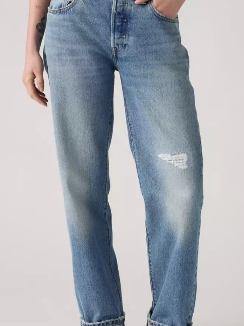 NWT Levi's 501 90’s Selvedge Denim with Light Distress